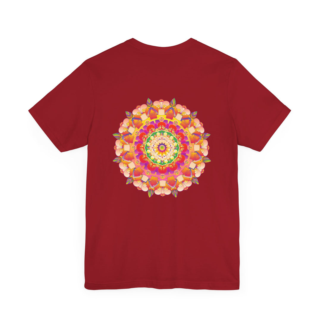 Vibrant Mandala Tee featuring a beautiful, intricate design for spiritual peace and harmony, perfect for meditation and yoga practices