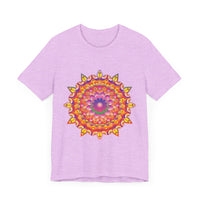Colorful and intricate mandala design tee featuring psychedelic art on vibrant fabric