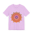 Colorful and intricate mandala design tee featuring psychedelic art on vibrant fabric
