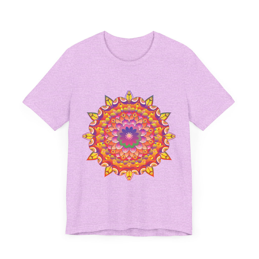 Colorful and intricate mandala design tee featuring psychedelic art on vibrant fabric