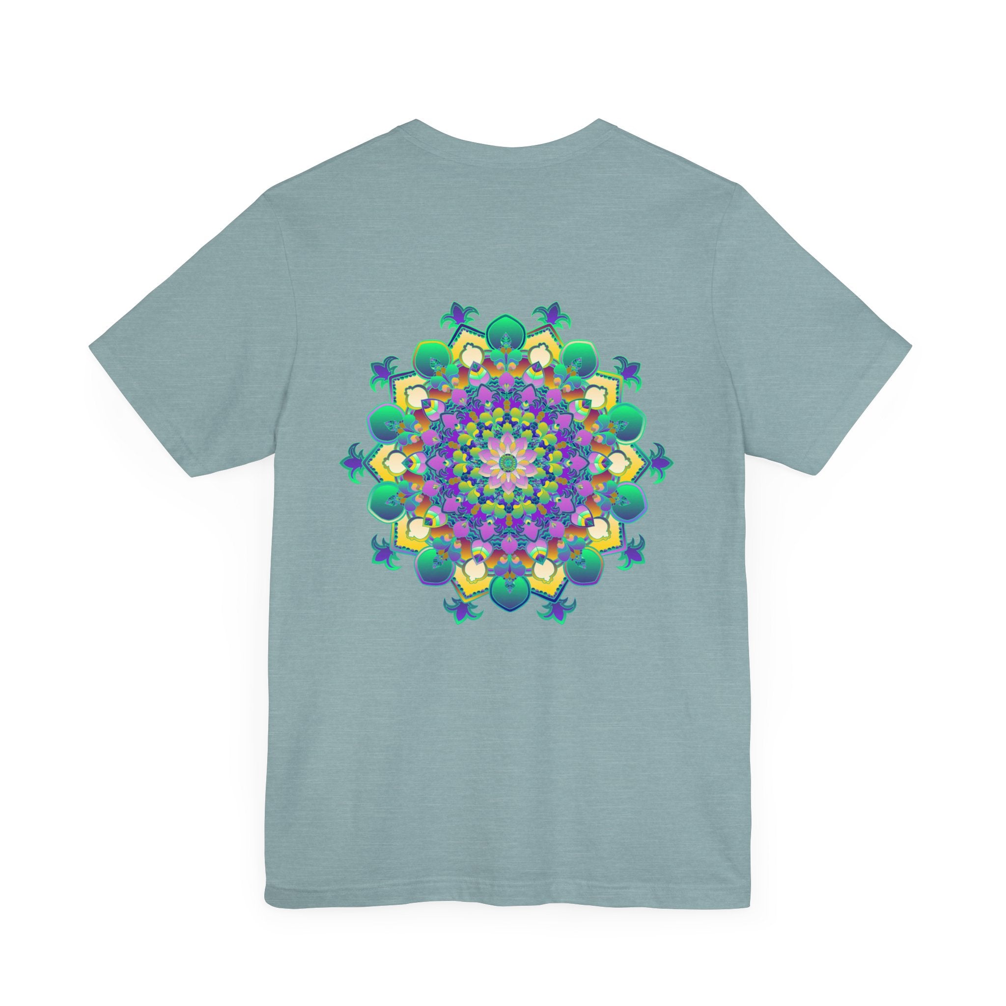 Vibrant Mandala Tee with intricate spiritual design representing peace and harmony