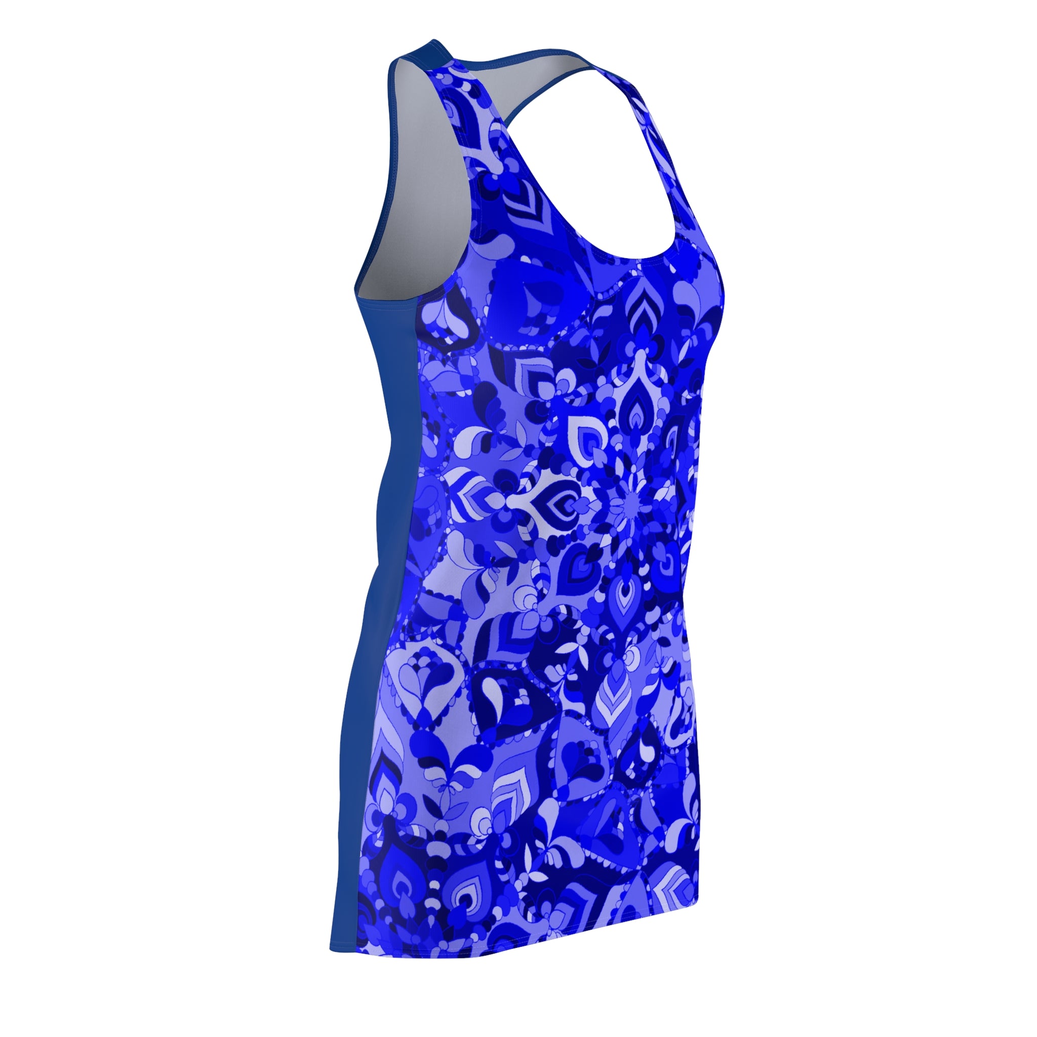 Blue Mandala Sleeveless Racerback Dress