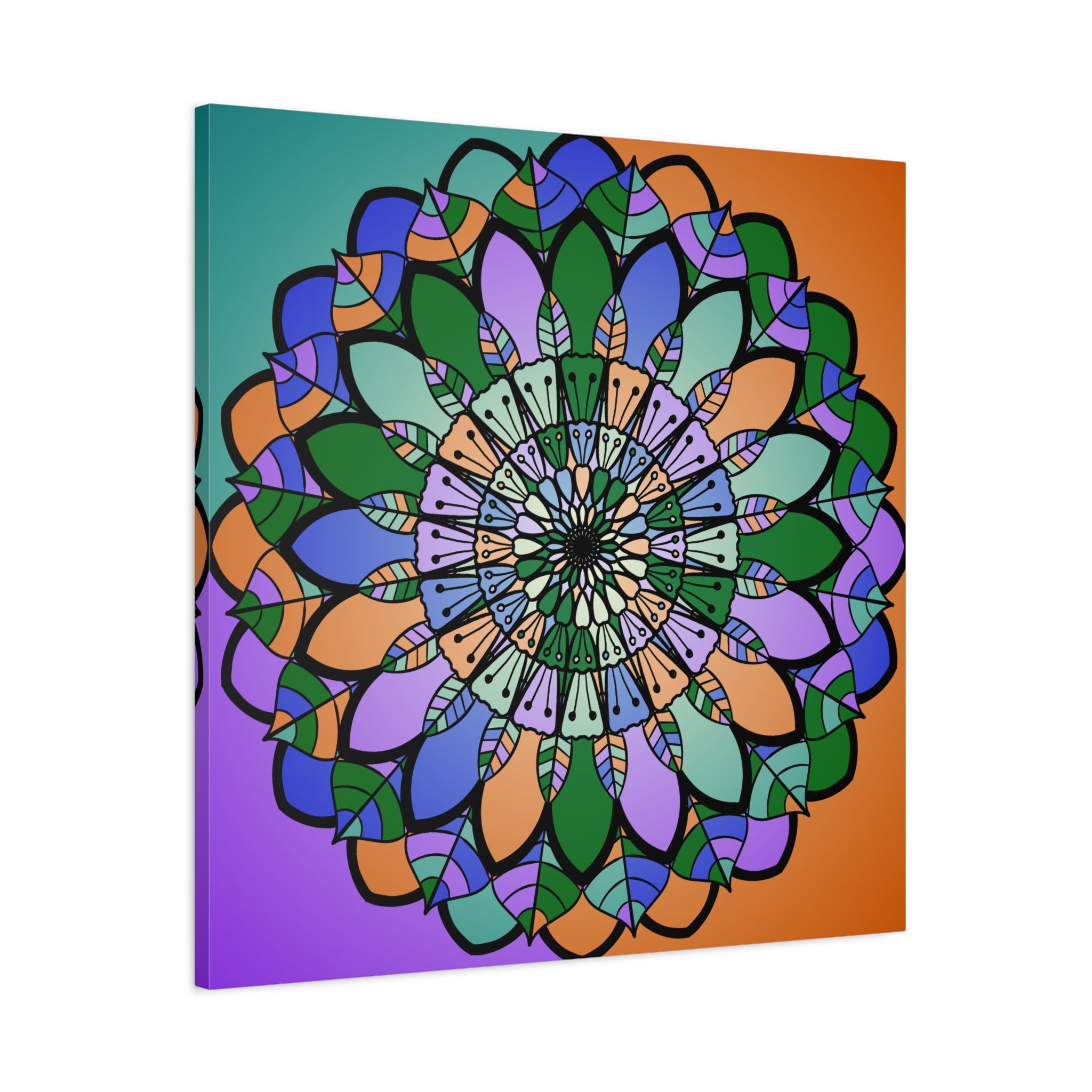 Floral Mandala Matte Canvas Wall Art