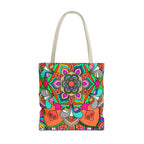 Colorful Mandala Tote Bag — Vibrant Boho All-Over Print Beach & Market Tote