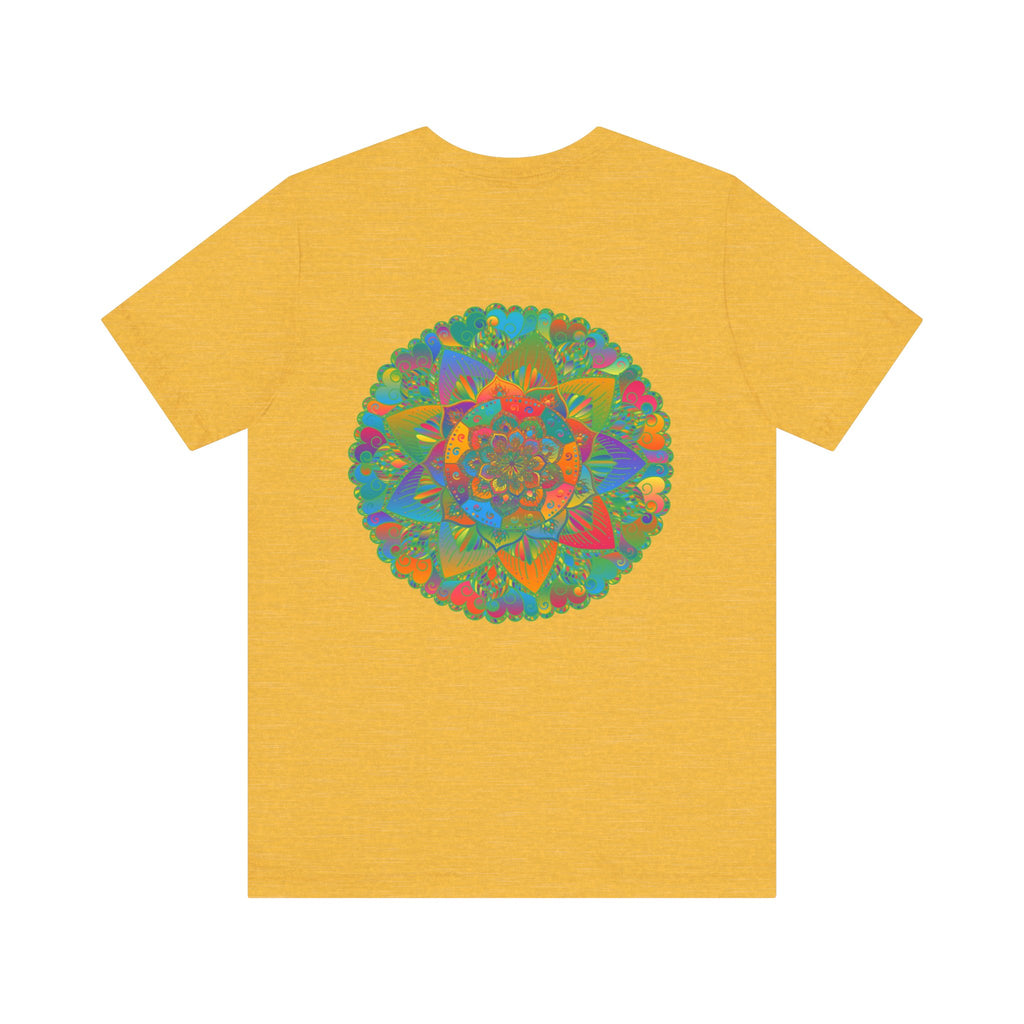 Vibrant Mandala T-Shirt featuring intricate spiritual design for peace and harmony