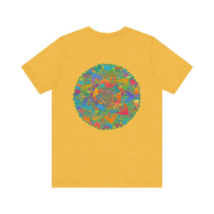 Vibrant Mandala T-Shirt featuring intricate spiritual design for peace and harmony