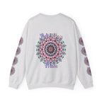 Felpa girocollo ispirata al mandala per mamme in tenui colori pastello