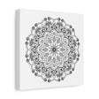 Handmade Mandala Art - Black & White Wall Art - Matte Canvas, Stretched, 125 - Intricately designed artistic piece for home decor