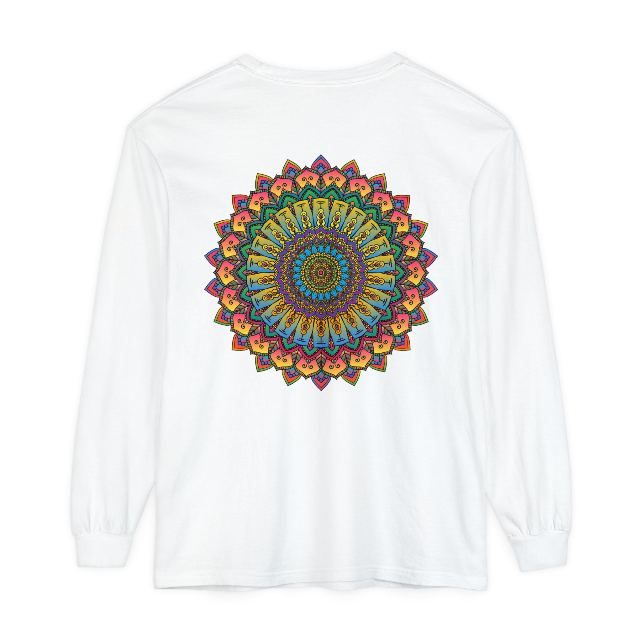 Beautiful and detailed mandala design long sleeve t-shirt for both men and women