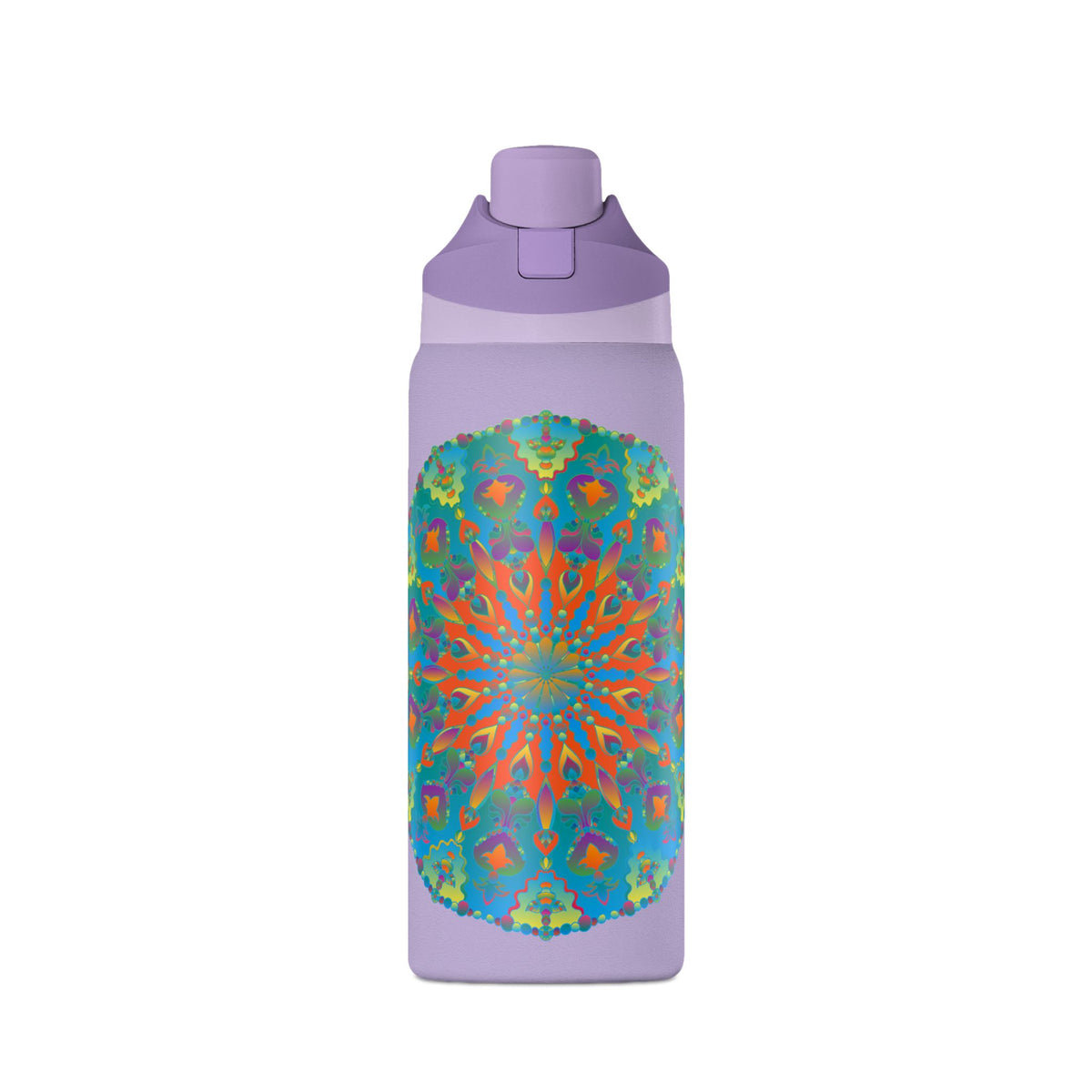 Borraccia termica da 32oz — Design mandala caleidoscopio colorato