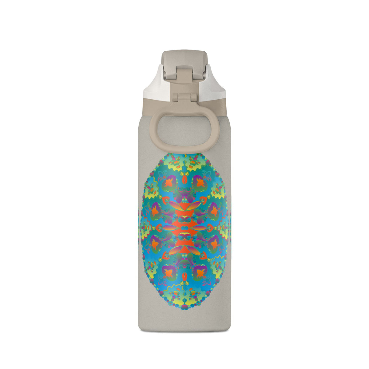 Borraccia termica da 32oz — Design mandala caleidoscopio colorato