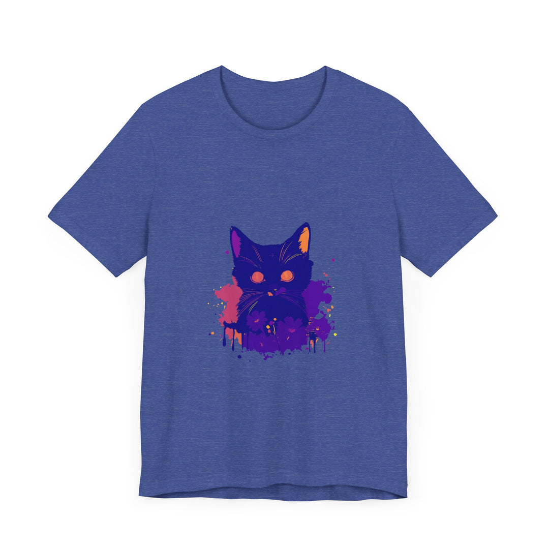 Black Cat Mystery - Abstract Art T-Shirt featuring a bold and vibrant design