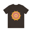 Vibrant Mandala Tee featuring a colorful and intricate design perfect for adding a pop of color to your wardrobe