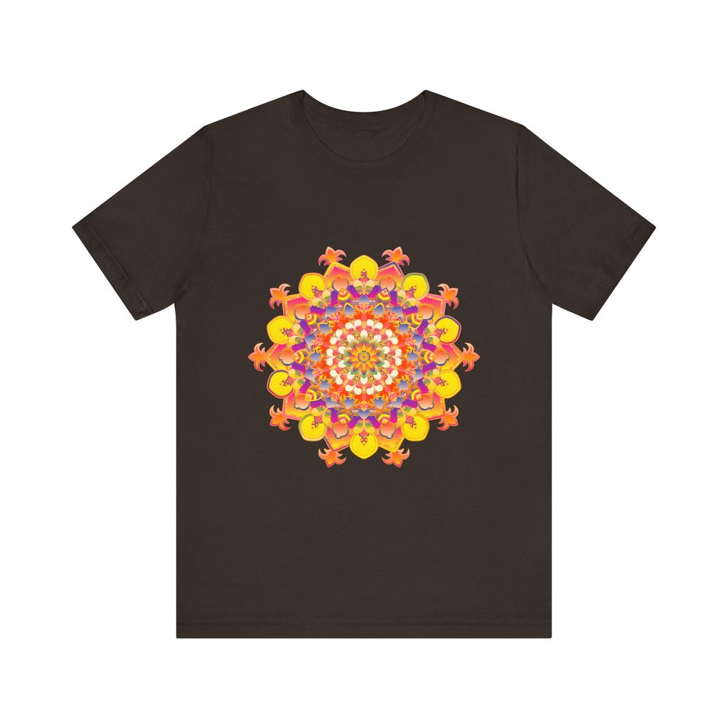 Vibrant Mandala Tee featuring a colorful and intricate design perfect for adding a pop of color to your wardrobe