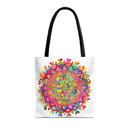 Beautiful and vibrant mandala art tote bag in multiple colors and patterns