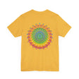 Vibrant Mandala Tee featuring intricate spiritual design for peace and harmony