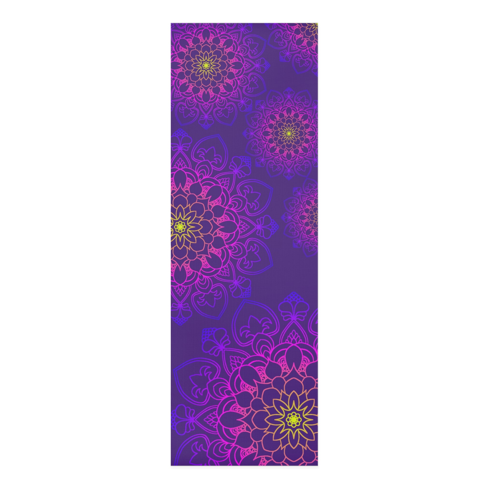 Mandala Foam Yoga Mat - Vibrant Floral Design for Meditation & Fitness