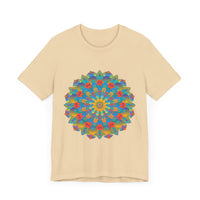 Colorful and detailed mandala design tee with vibrant and intricate patterns