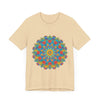 Colorful and detailed mandala design tee with vibrant and intricate patterns