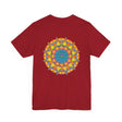 Beautiful and colorful mandala design t-shirt promoting peace and harmony