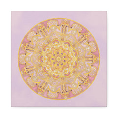 Pink and Gold Mandala Matte Canvas Wall Art