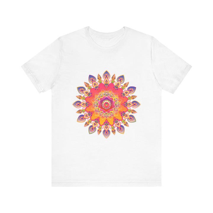 Vibrant Mandala T-Shirt - Colorful Spiritual Design alt text 1