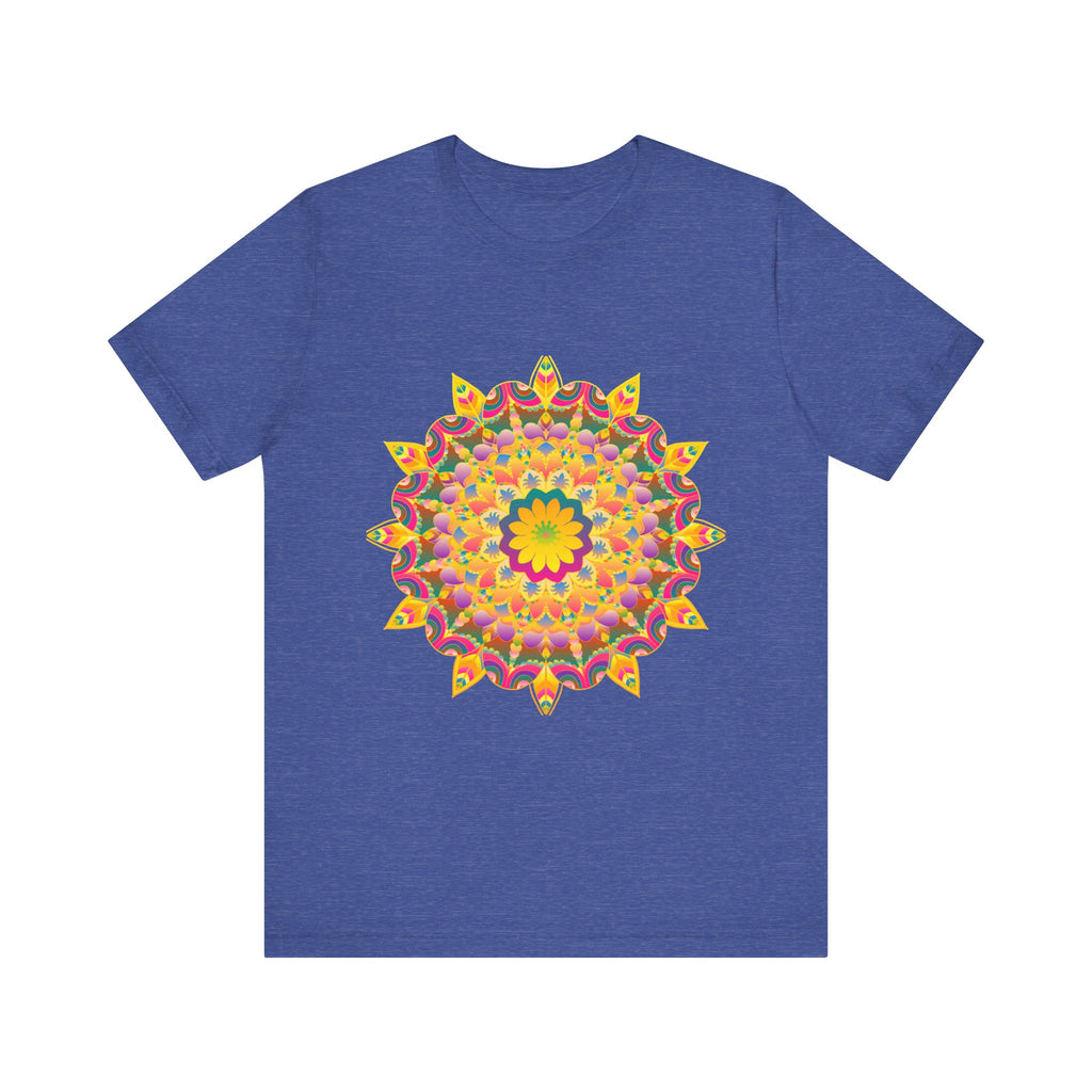 Vibrant Mandala T-Shirt featuring colorful and spiritual art design, perfect for adding a pop of color and positivity to your wardrobe