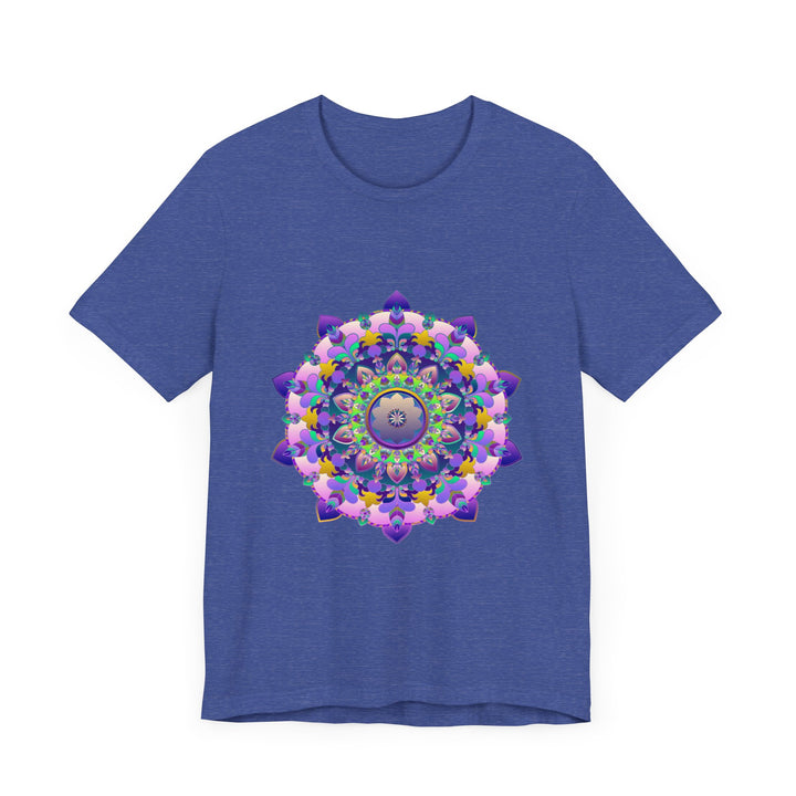 Vibrant mandala tee with intricate and colorful design, perfect for adding a pop of color to any outfit