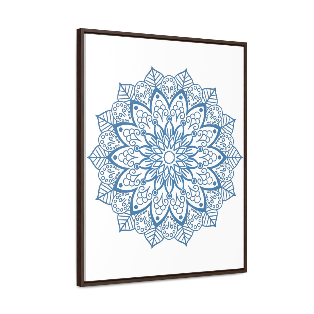 Handmade steel blue Mandala Design Wall Art Gallery Canvas Wraps