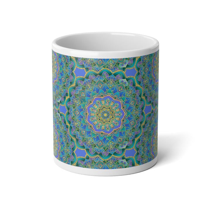 20oz Mandala Mug – Colorful Boho Coffee Cup by Blululi
