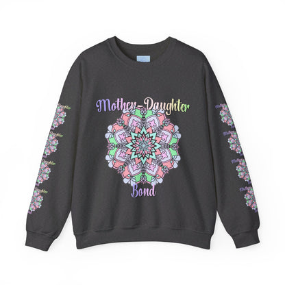 Comfortable unisex crewneck sweatshirt featuring a heartwarming Mother-Daughter Bond design, perfect birthday gift for Mom