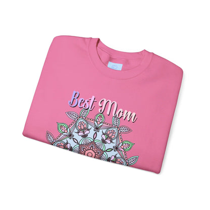 Cozy and stylish unisex crewneck sweatshirt with 'Best Mom Ever' print