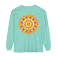 Colorful and intricate mandala design long sleeve unisex t-shirt for all genders