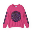 Unisex Heavy Blend™ Crewneck Sweatshirt with Purple Mandala Design, a comfortable and stylish option for both men and women
