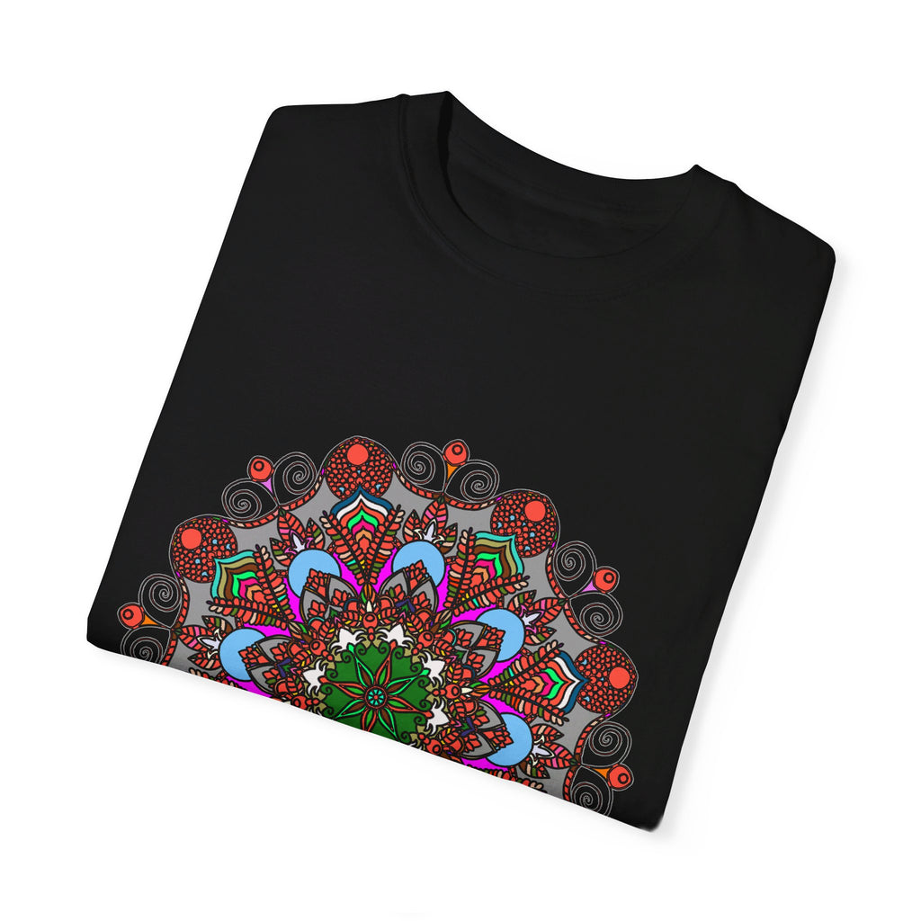 Unisex Mandala T-Shirt - Hand-Drawn Mandala Art - 100% Ring-Spun Cotton - Garment-Dyed for Extra Comfort - Vibrant, stylish tee perfect for all genders