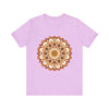 Intricate Mandala Tee in rich brown and vibrant orange colors, featuring a detailed and ornate mandala design, perfect for adding a bohemian flair to your wardrobe