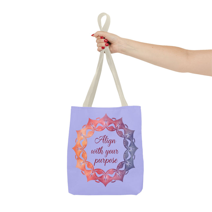 Vibrant orange and purple Mandala Tote Bag, perfect for everyday use