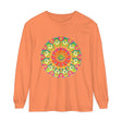 Beautiful and colorful long sleeve t-shirt featuring an intricate mandala design