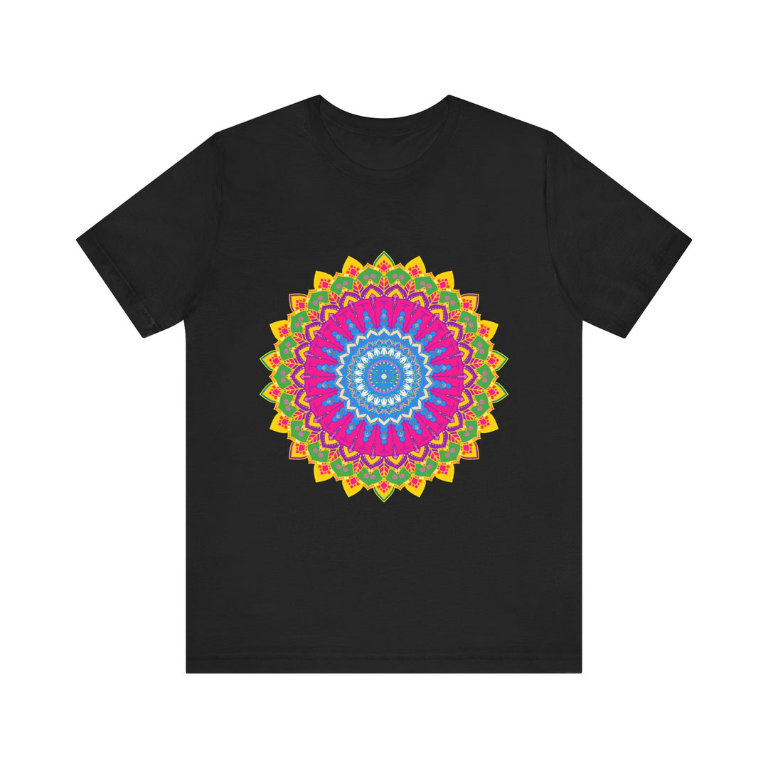 Vibrant Mandala Tee featuring intricate and colorful design for a unique and eye-catching look