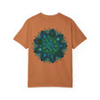 Unisex t-shirt featuring a hand-drawn intricate mandala design in black and white