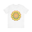 Vibrant Mandala Tee featuring intricate spiritual design for peace and harmony