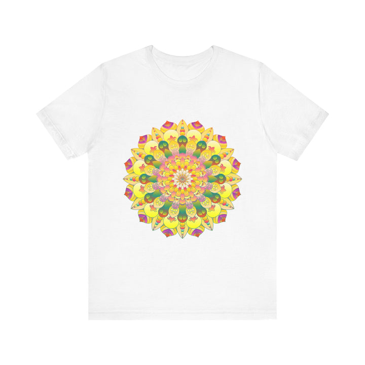 Vibrant Mandala Tee featuring intricate spiritual design for peace and harmony