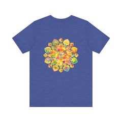 Vibrant Mandala Tee - Spiritual Peace & Harmony: Colorful t-shirt featuring a detailed mandala design, symbolizing peace and harmony
