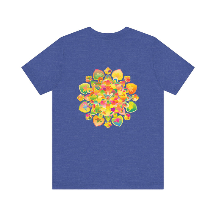 Vibrant Mandala Tee - Spiritual Peace & Harmony: Colorful t-shirt featuring a detailed mandala design, symbolizing peace and harmony