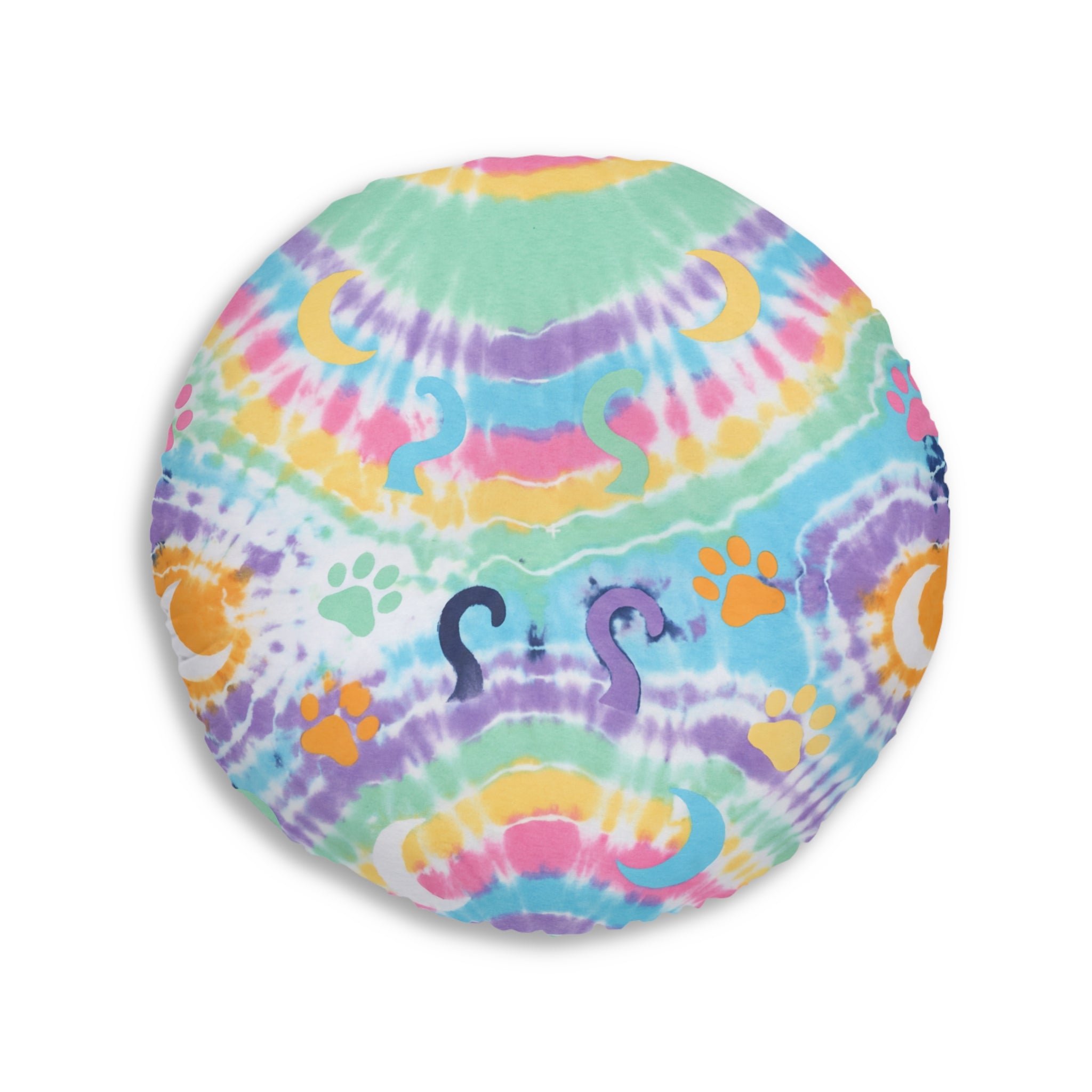 Tie-Dye Cozy Cat Floor Pillow — New Year Whisker Hug