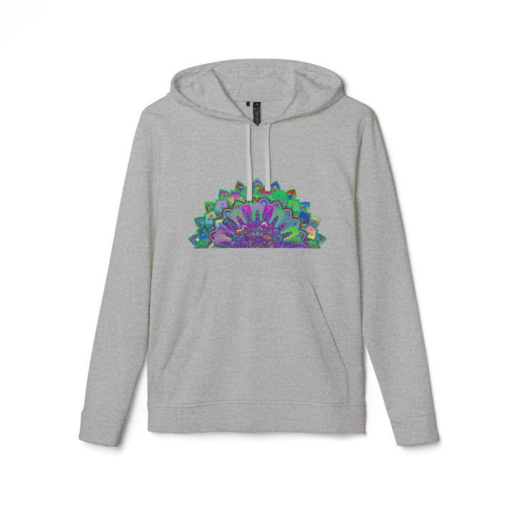 Black Adidas Mandala Fleece Hoodie with Custom Embroidery and Logo