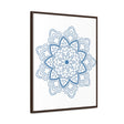 Steel Blue Mandala Design Wall Art handmade on Canvas