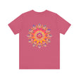 A beautiful and colorful mandala design tee promoting spiritual peace and harmony