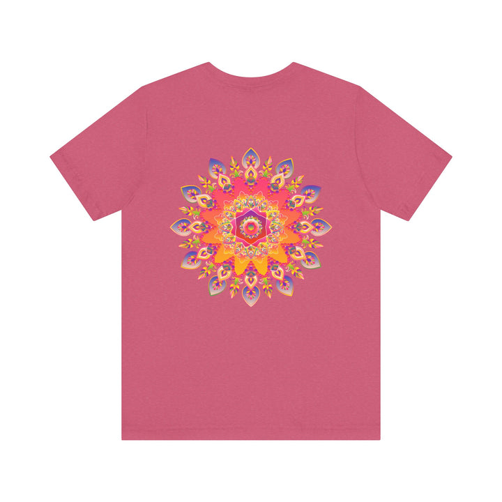 A beautiful and colorful mandala design tee promoting spiritual peace and harmony