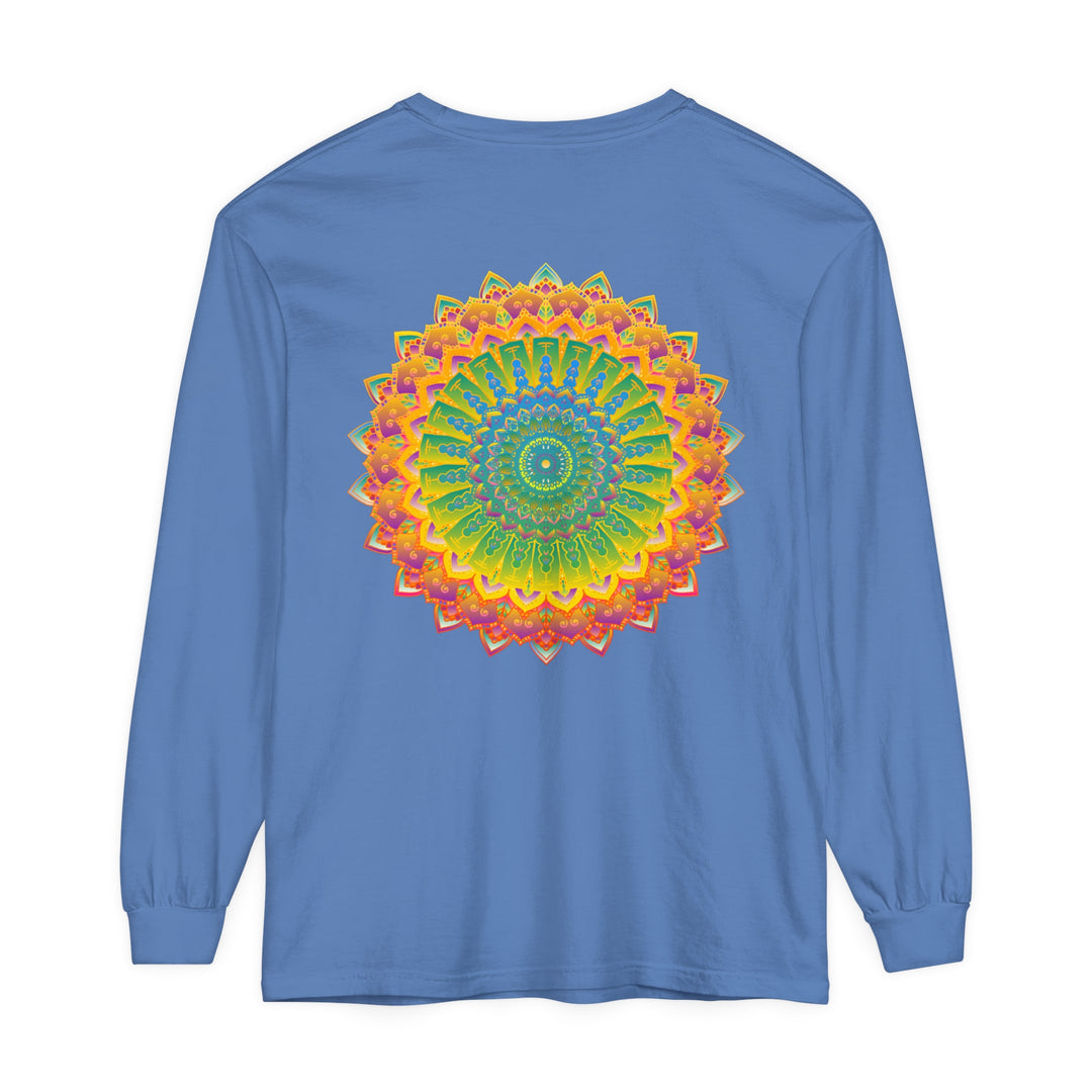 Intricate Mandala Unisex Long Sleeve T-Shirt with detailed and colorful design